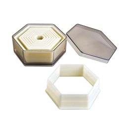 Set de 9 emporte-pièces hexagonaux lisses