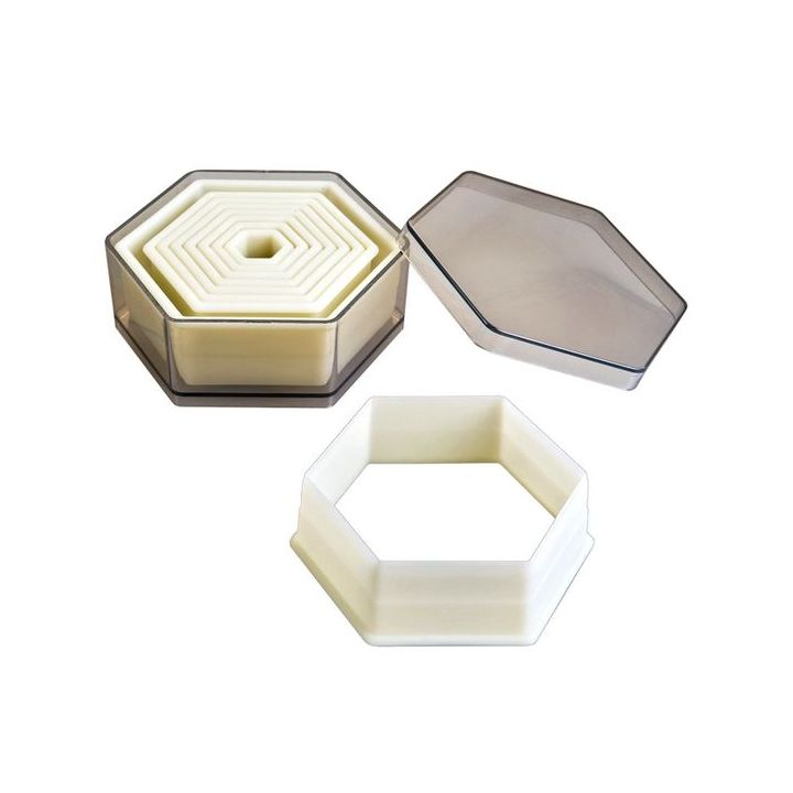 Set 9 Cookie Cutters "Hexagon Plain"