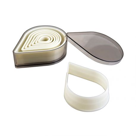 Set 8 Cookie Cutters "Drop Plain"