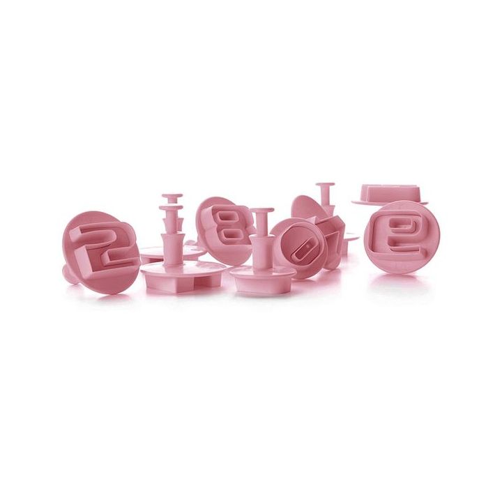 Set de 10 découpoirs à poussoir "Chiffres"