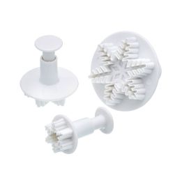 Set de 3 découpoirs à poussoir "Flocon de neige"