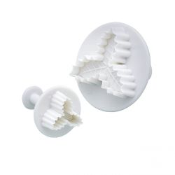 Set 2 Plunger Cutters "Holly Leaf"