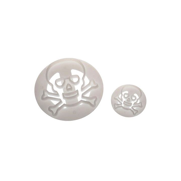 Set 2 Cookie Cutters "Skull & Cross Bone"