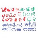 40 Cookie Cutters "Animals & Vehicles"