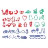 40 Cookie Cutters "Animals & Vehicles"