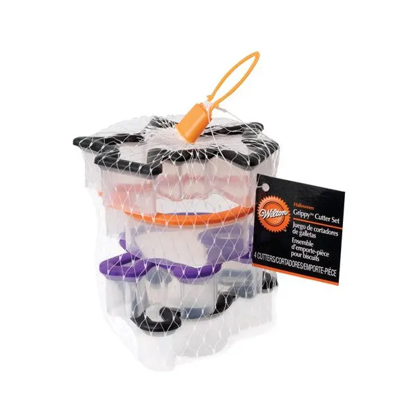 Wilton Set 4 Tagliabiscotti 3D A Tema Halloween - Stampini In Plastica Per Biscotti E Decorazioni