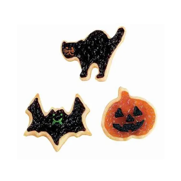 Emporte Pièce Halloween, 8 Pcs Halloween Cookie Cutter, Moule Biscuit Halloween, 3D Moule à Biscuits Pour Halloween, Citrouille Emporte Pièces, Moule Biscuit, Emporte Pièce Enfan (Rose-B