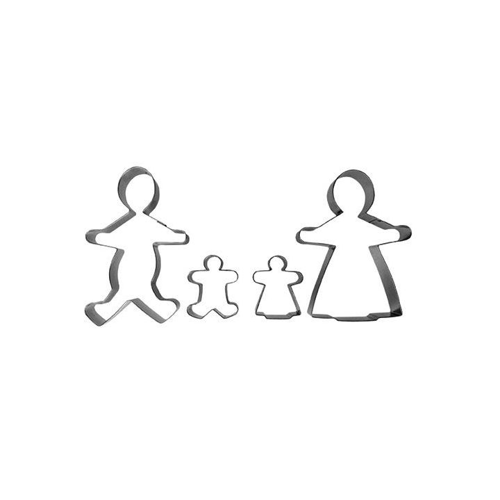 Set de 4 emporte-pièces "Famille"