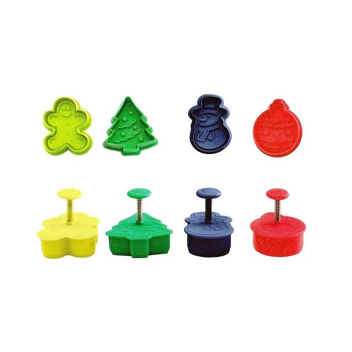 Set de 4 découpoirs à poussoir "Noël"