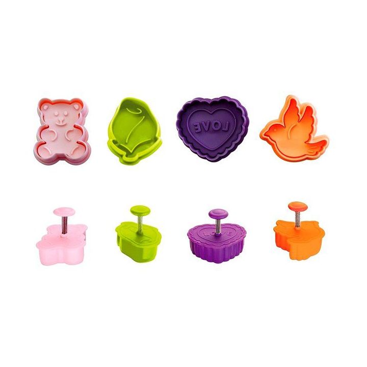 Set de 4 découpoirs à poussoir "St Valentin"