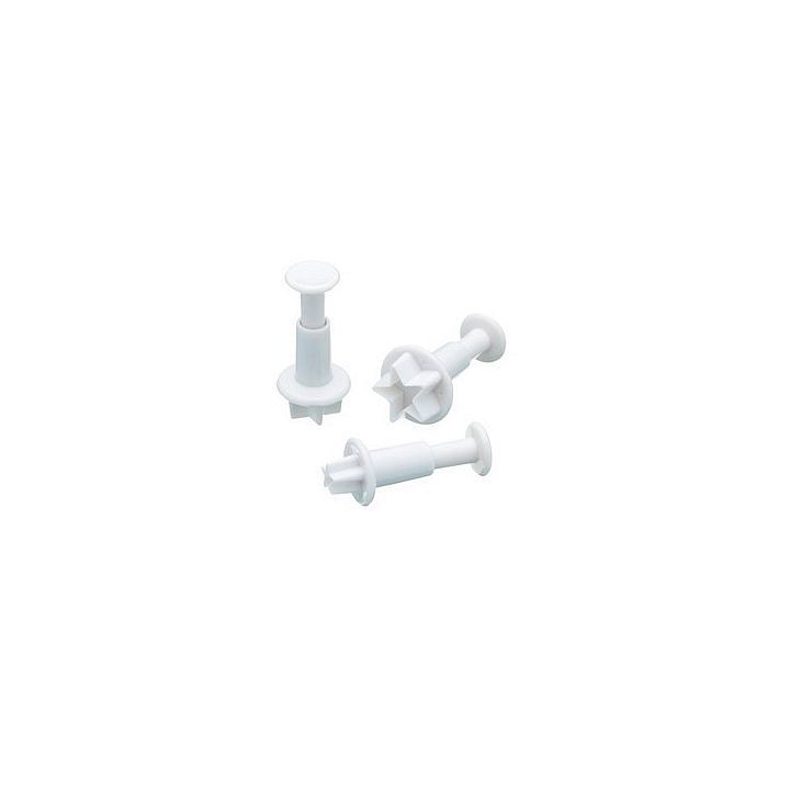 Set de 3 découpoirs à poussoir "Etoile"