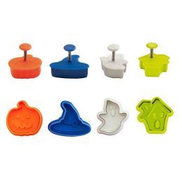 Set de 4 découpoirs à poussoir "Halloween"
