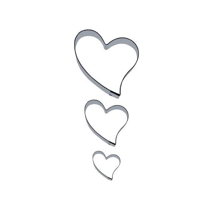 Set de 3 emporte-pièces "Coeur"