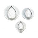 3 Plunger Cutters "Rose Leaf"
