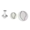 Set de 3 découpoirs à poussoir "Feuille ronde"