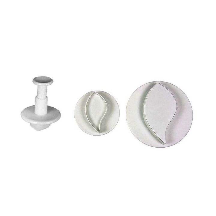 Set de 3 cortadores con expulsor "Hoja redonda"