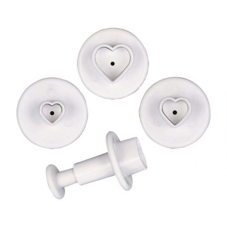 Set 3 Plunger Cutters "Mini Heart"