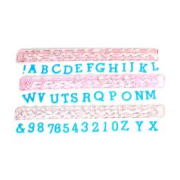 Set 4 Cookie Cutters "Numbers & Letters" - UPPERCASE