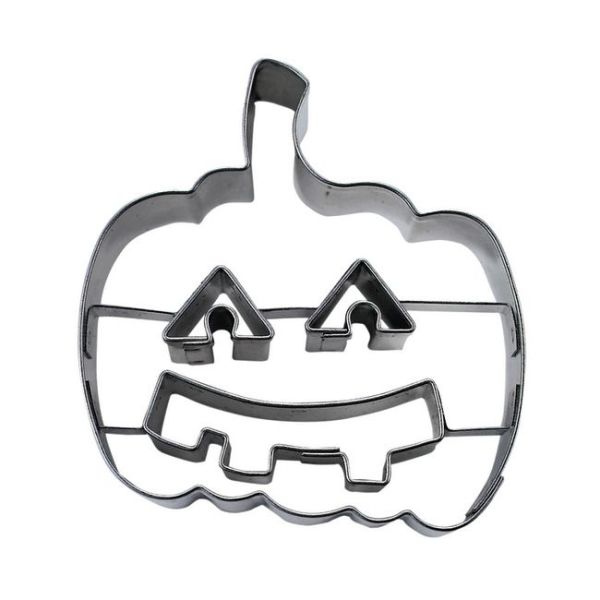 Emporte-pièce Et Pochoirs Halloween Citrouille - PME - Pour Biscuits Décorés - Métal, 3 Modèles De Pochoirs
