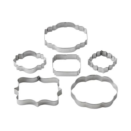 Set 6 Cookie Cutters "Cut-Outs Plaque"