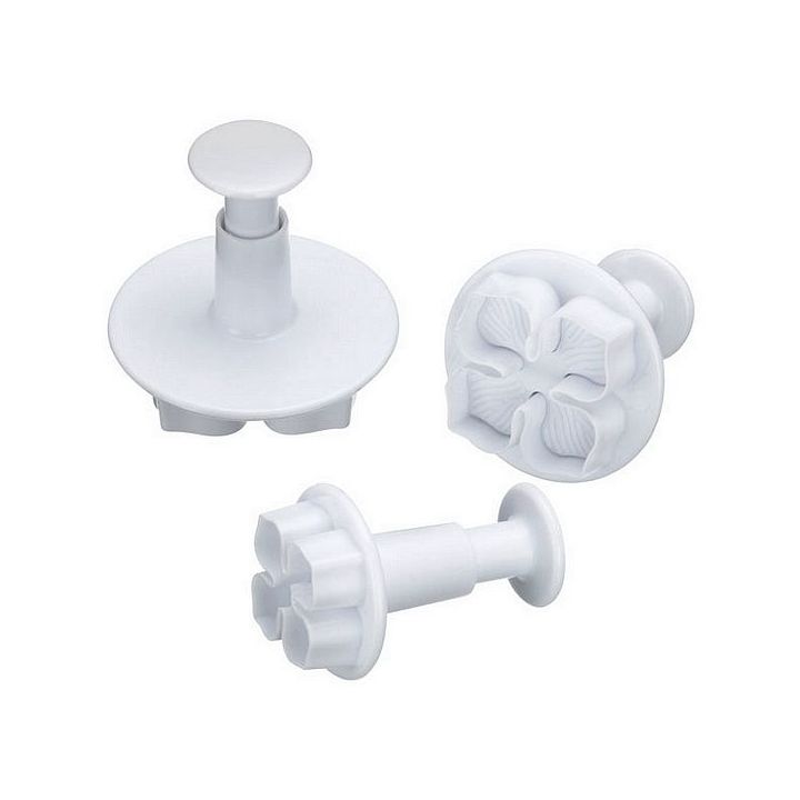 Set de 3 découpoirs à poussoir "Pensée"