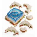 Découpoir à sandwich "Dauphin / Coeur" - KITCHEN CRAFT - 10,5cm