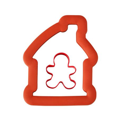 Set 2 Cookie Cutters "Gingerbread House with Boy"