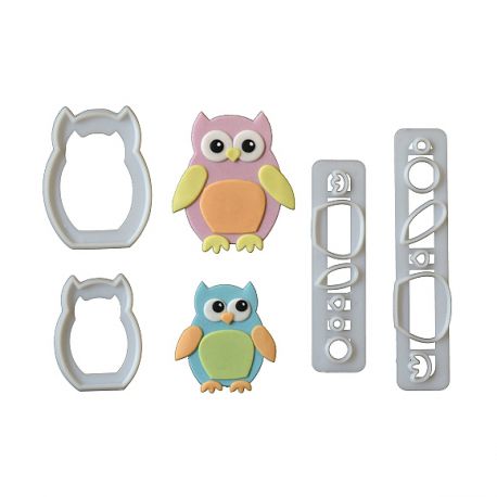 Set 4 Cookie Cutters "Baby Owl"