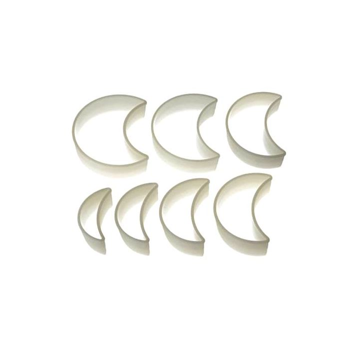 Set de 7 emporte-pièces "demi-lune" lisses