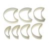 Set 7 Cookie Cutters "Half-Moon Plain"