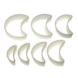 Set 7 Cookie Cutters "Half-Moon Fluted"