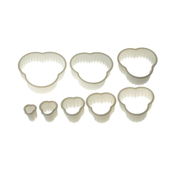 Set 8 Cookie Cutters "Clover Fluted"