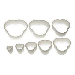 Set 8 Cookie Cutters "Clover Plain"