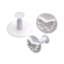 Set de 3 découpoirs à poussoir "Papillon"