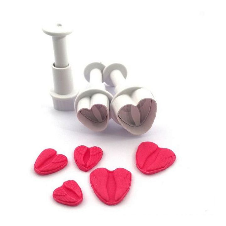 Set de 3 découpoirs à poussoir "Aile d'Ange"