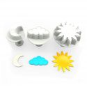 Set de 3 cortadores con expulsor "Cielo"