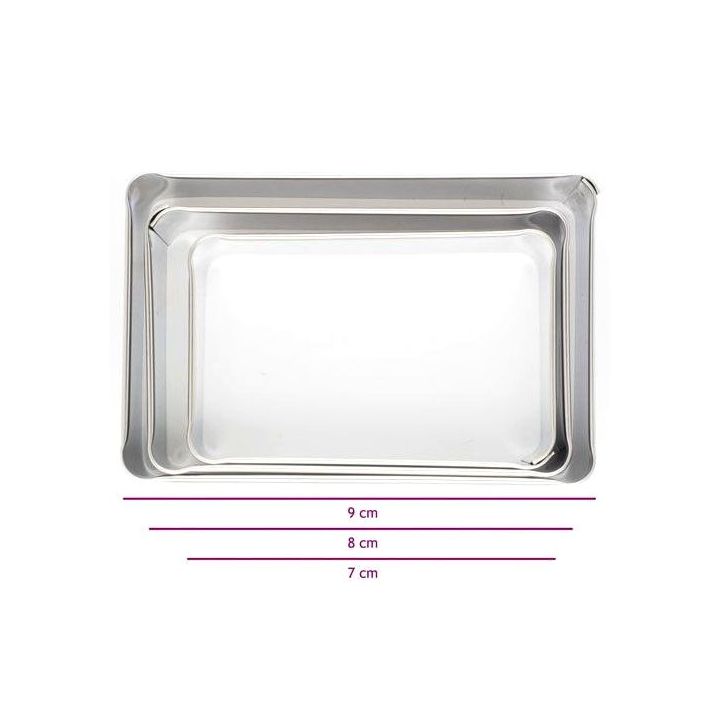 3 emporte-pièces "Rectangle"