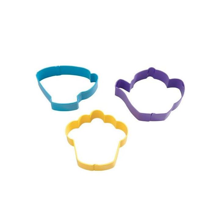 Set 3 Cookie Cutters "Tea Party"