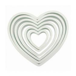 Set 6 Cookie Cutters "Heart" - PME