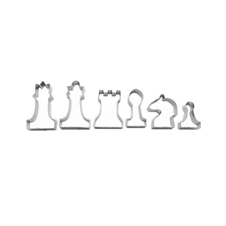 Set de 6 emporte-pièces "Jeu d’échecs"