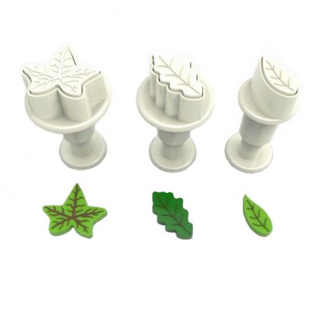 Set 3 Plunger Cutters "Leaf"