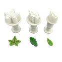 Set 3 Plunger Cutters "Leaf"