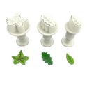 Set 3 Plunger Cutters "Leaf"