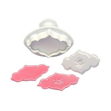 Découpoir à poussoir "Plaque et Rose"