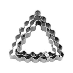 Set 3 Cookie Cutters "Triangle" - Fluted