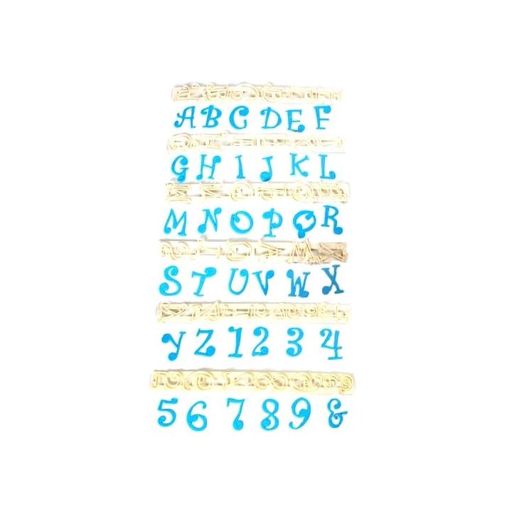 Set 6 Cookie Cutters "Numbers & Letters" - FUNKY