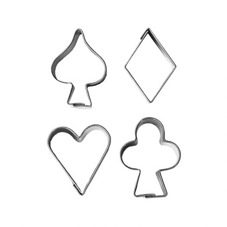 Set de 4 emporte-pièces "Jeu de Cartes"