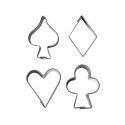 Set 4 Cookie Cutters "Card Suits"