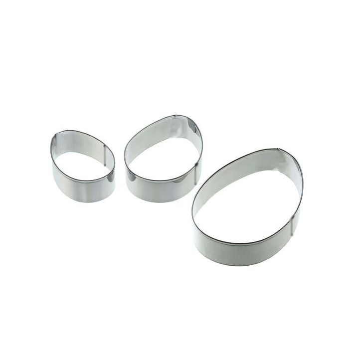 Set de 3 emporte-pièces "Oeuf"