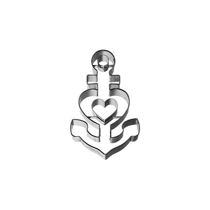 Cookie Cutter "Anchor With Heart"  - 10cm
